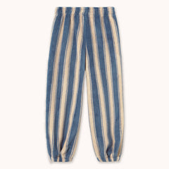 Blue Retro Stripes Polar Sweatpant - Petrol Blue