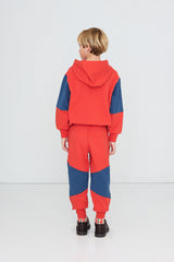 Tiny Color Block Sweatpant - Dark Red