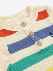 Multicolor Striped Knitted Playsuit