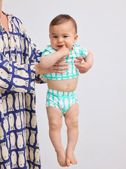 Lucky Fish All Over Square Cut Swim Shorts