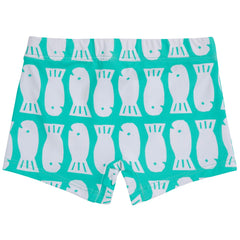 Lucky Fish All Over Square Cut Swim Shorts