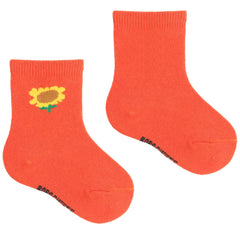 Sunflower Short Socks Pack x 2 from Bobo Choses. This multicolor socks pack combines comfort and sustainability.
