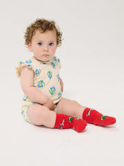Pixel Flowers All Over Short Leggings