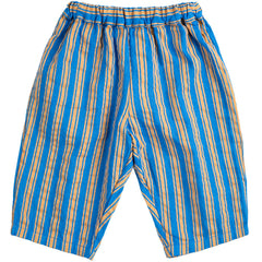 The New Hairline Woven Pants by Bobo Choses. Striped pants with elasticated waistband, patch, adjustable drawstring.