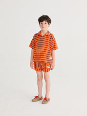 Striped Brick Terry Cloth Polo