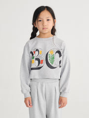 Spring Letters Cropped Sweatshirt