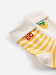 Pixel Strawberry Short Socks Pack x 2