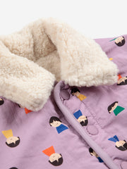 Game Pawns All Over Reversible Sheepskin Jacket