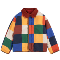 Multicolor Tiles Reversible Sheepskin Jacket