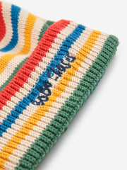 Tic Tac Toe Knitted Striped Beanie