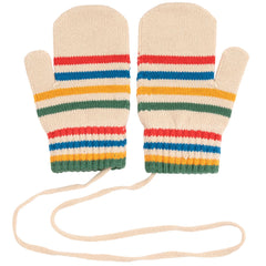 Tic Tac Toe Knitted Striped Mittens