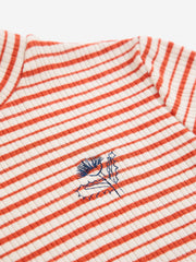 Energy Flower Stripes Turtle Neck Tee