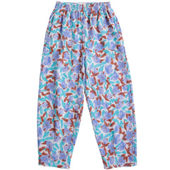 The Watercolor All Over Cocoon Jogging Pants from Bobo Choses with an artistic floral print and a gathered elastic waist.