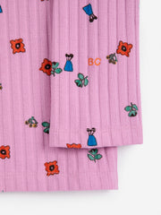 Blossom All Over Turtleneck Tee