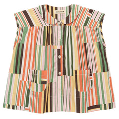 The Nanna Tunic from Misha & Puff. Striped button-down top with a charming Peter Pan collar.