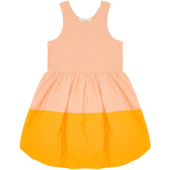 The Balls In The Air Dress from The Middle Daughter. Color-block cotton rib bodice dress with cotton poplin bubble hem skirt