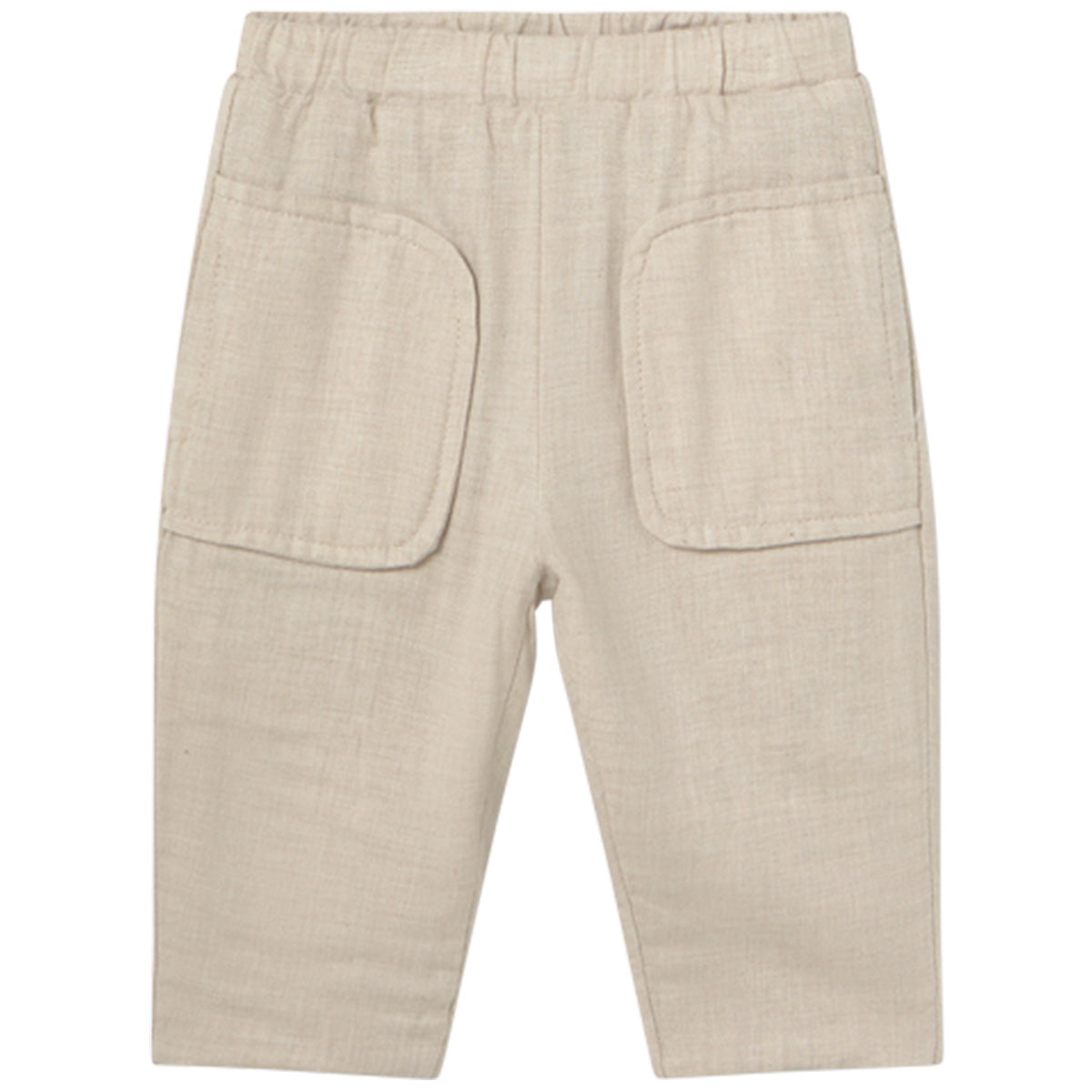 The Bardi Pants from Cozmo. They feature an elastic waistband and rounded welt pockets on the sides.
