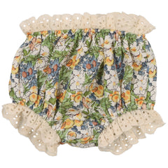The Beverly Baby Bloomer from The New Society. Baby bloomer in 100% linen with all over print.
