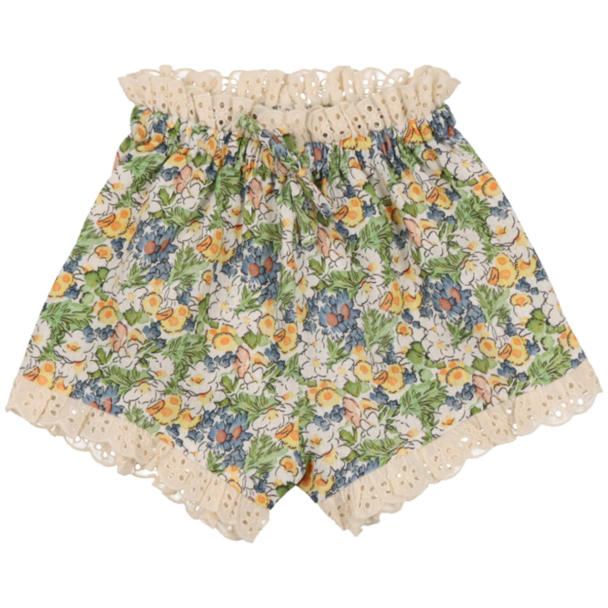 The Beverly Short from The New Society. Short in 100% linen with all over print. With elastic waistband and a ribbon.