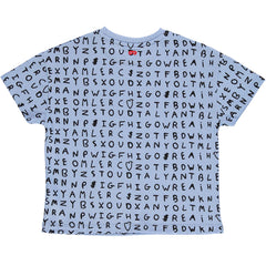 Blue Alphabet Relaxed Fit Tee