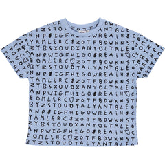 Blue Alphabet Relaxed Fit Tee