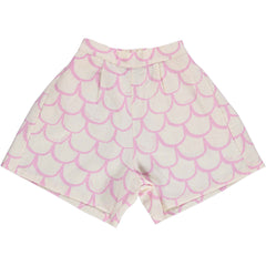 Pink Lavender Scales Pleated Shorts