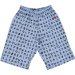 Blue Alphabet Shorts