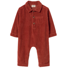 Cozmo The Blai Corduroy Jumpsuit with button front, snap inseam and chest pocket
