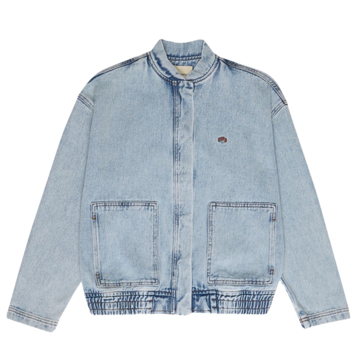 The Chios Bomber from The New Society. Featuring front pockets and a central zipper.
