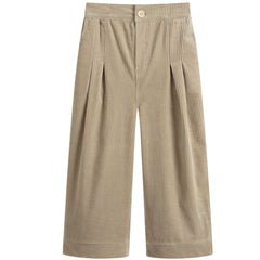 The Suri Pants from C'era Una Volta. These wide-leg corduroy pants feature soft pleats and a relaxed fit.