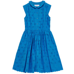 The Ines Dress from C'era Una Volta with a Peter Pan collar, button-down front, and a gathered waist.