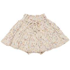 Cable Skating Skirt by Misha & Puff. Featuring attached bloomers with ribbed cuffsม ribbed waistband with a tie drawstring