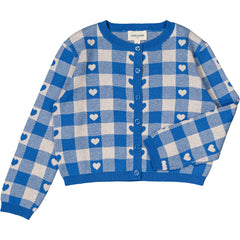 Mayo Knitted Cotton Heart Cardigan