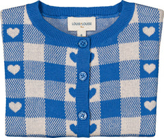 Mayo Knitted Cotton Heart Cardigan