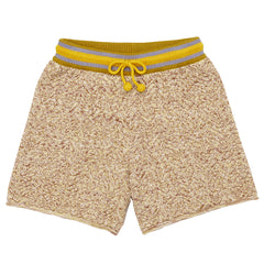 The Chevron Boxer Short from Misha & Puff. A wide-leg short in a marled fine-gauge Pima cotton knit.