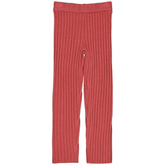 The Cool Legging from Hello Simone with ribbed knit fabric, an elasticated waistband, and topstitched hems.