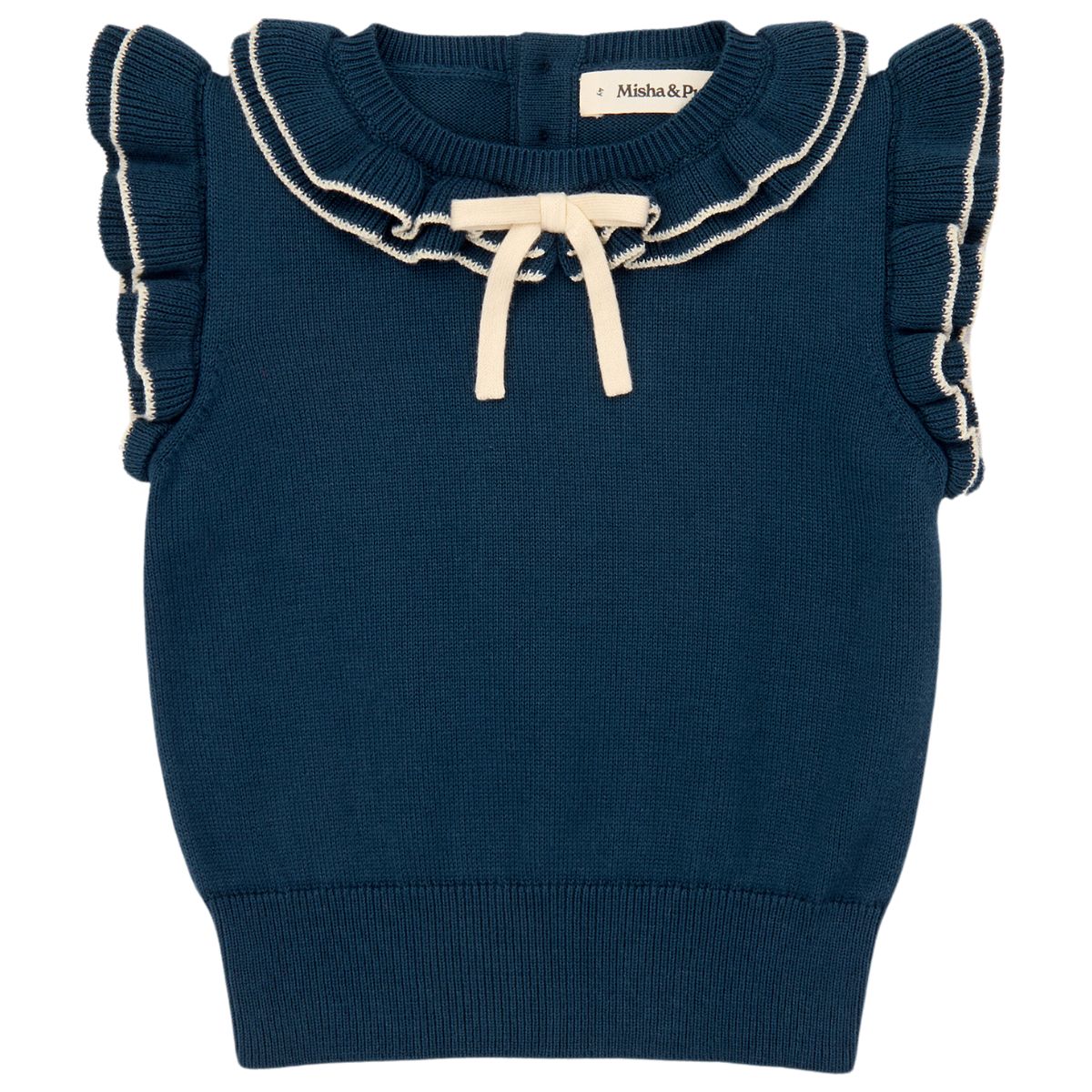 The Cotswolds Ondine Top from Misha & Puff. A sleeveless top in a fine-gauge Pima cotton knit.
