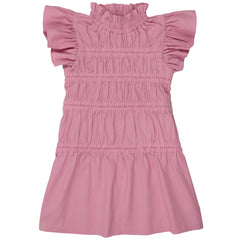 The Culver Dress from The New Society. Sleeveless short dress over the knee in cotton lilen in pink color.