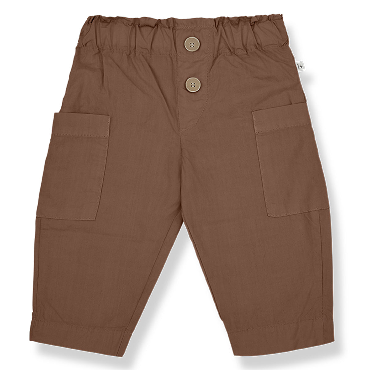 The Dario Pants from 1+ in the Family. Long pants, Decorative buttons, Patch pocket(s), Elasticated waist.