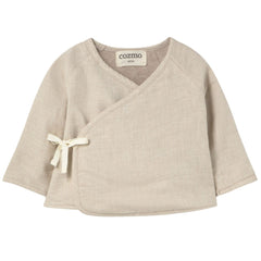 The Denis Top from Cozmo. It features a wrap-over closure that ties with ribbons.