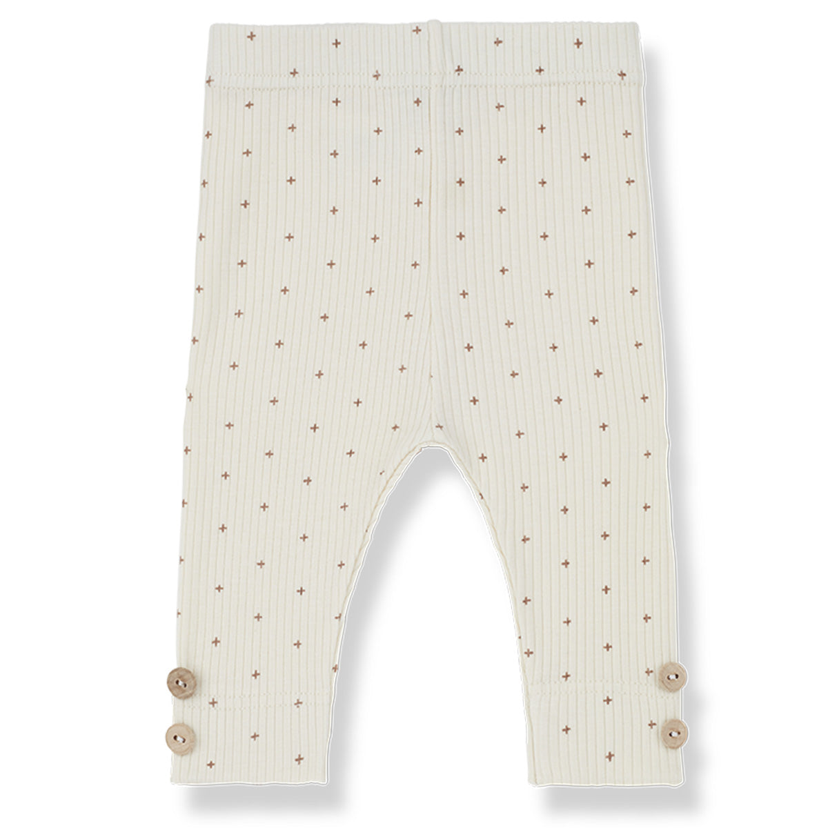 The Donna Leggings from 1 + in the Family. Elasticated waist, Ribbed, Decorative button(s), Star print