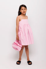 Pink Striped Sleeveless Dress