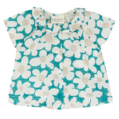 The Baby Flowers Blouse from Arsene et Les Pipelettes. Textured cotton veil fabric, light and comfortable