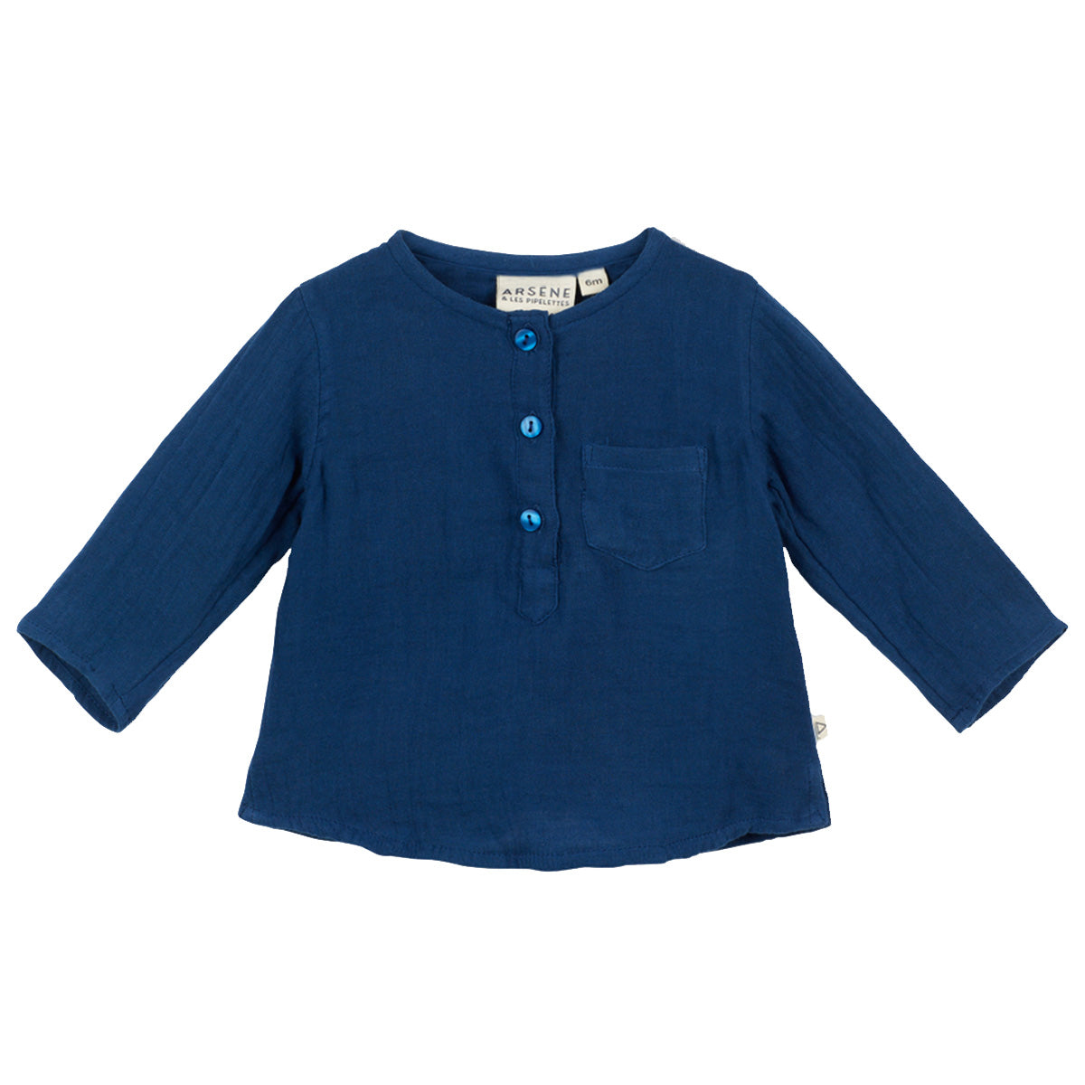 The Double Veil Baby Tunic Tee from Arsene et Les Pipelettes. Cotton double gauze fabric, flexible