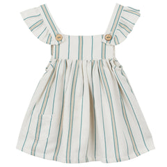 The Striped Baby Dress from Arsene et Les Pipelettes in striped cotton veil. Soft and comfortable cotton fabric