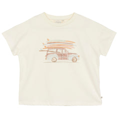 The Surf Car Tee from Arsene et Les Pipelettes. Relaxed shape, straight and ample, short sleeves, round neck