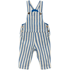 The Baby Striped Overalls from Arsene et Les Pipelettes. Baby striped denim overalls.