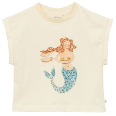 The Mermaid Tee from Arsene et Les Pipelettes. Loose and slightly short shape. Wide sleeves with cuffs.