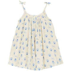 The Shell Dress from Arsene et Les Pipelettes. Exclusive shell print dress. Printed cotton gauze fabric.