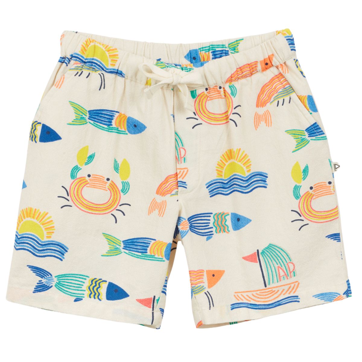 The Ocean Pattern Bermuda from Arsene et Les Pipelettes. Exclusive ocean print Bermuda shorts.